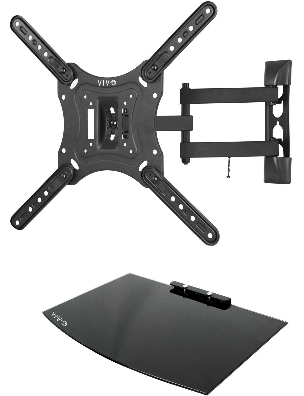 Soporte De Pared Para Tv Vivo Mount-vwsf1 23-55 Pulgadas Con Estante Negro - Venta Internacional.