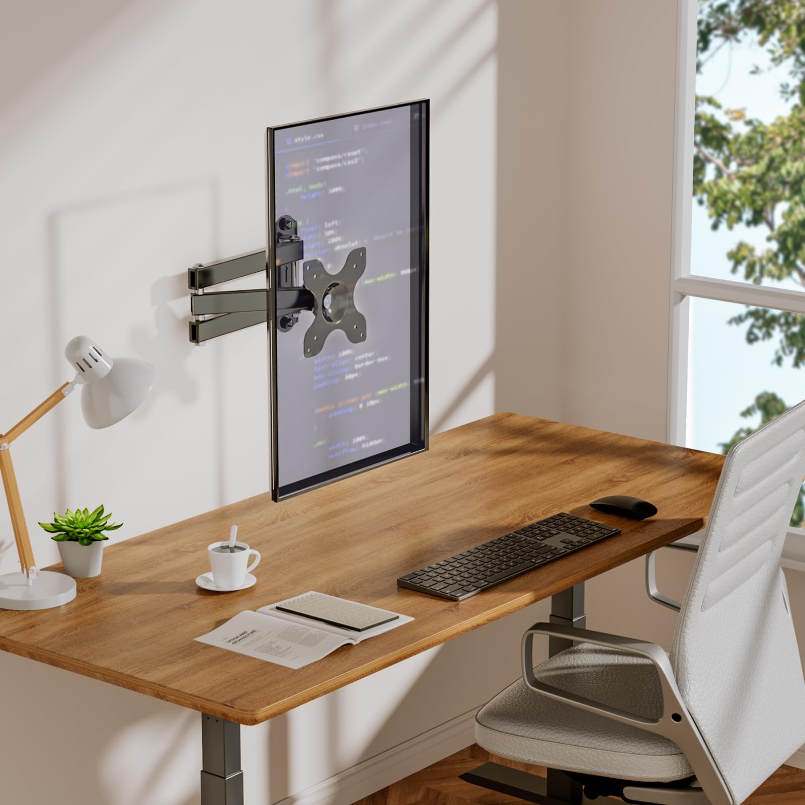 Foto 4 | Soporte De Pared Para Tv Wali Full Motion Con Brazo De Extensión De 15 Pulgadas, Negro - Venta Internacional.