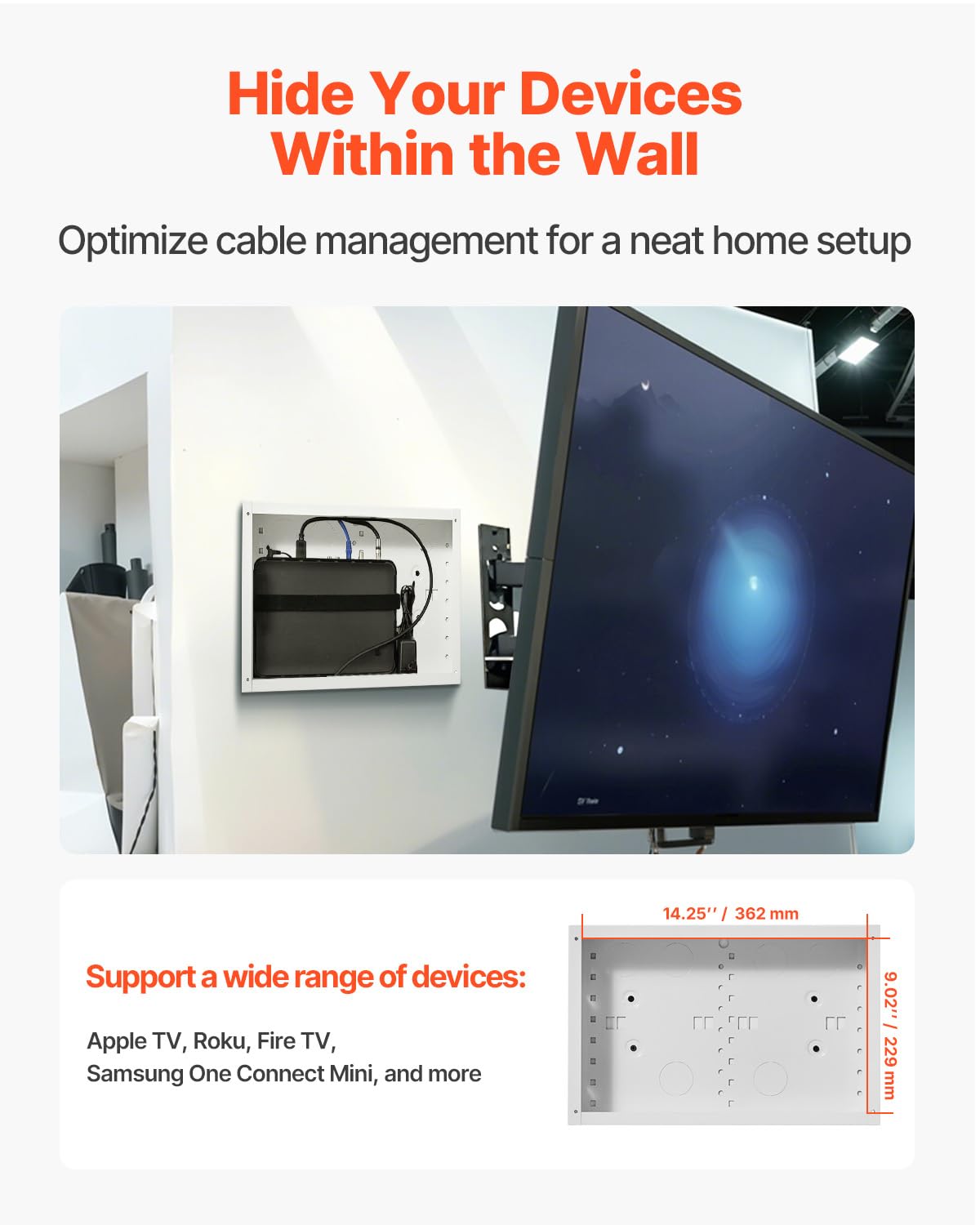 Foto 2 | Caja Multimedia Estructurada Vevor De 9 Pulgadas Empotrada En La Pared - Venta Internacional.