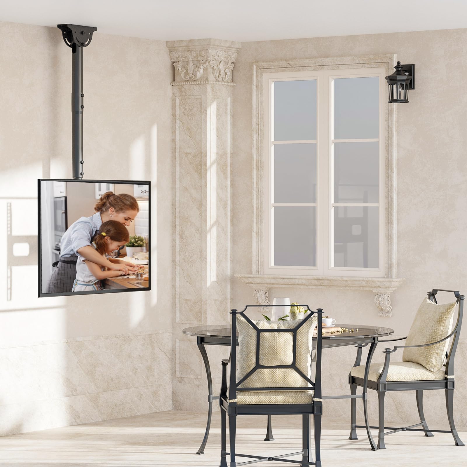 Foto 4 pulgar | Soporte De Techo Para Tv Wali Cm2665xl-p Full Motion 26-65'' - Venta Internacional.