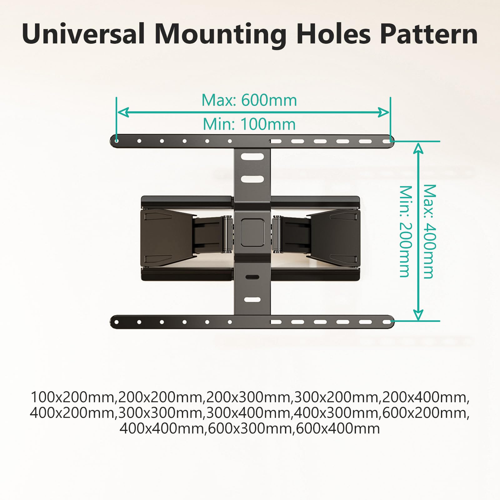 Foto 5 pulgar | Soporte De Pared Para Tv Wali Ultra Slim Full Motion 43-90 Pulgadas - Venta Internacional.