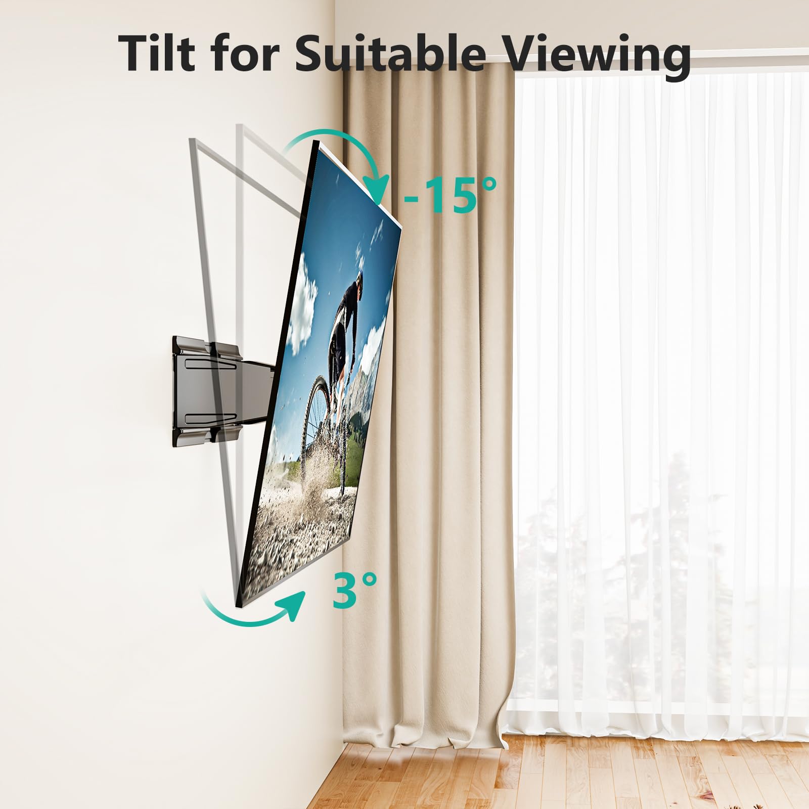 Foto 6 pulgar | Soporte De Pared Para Tv Wali Ultra Slim Full Motion 43-90 Pulgadas - Venta Internacional.