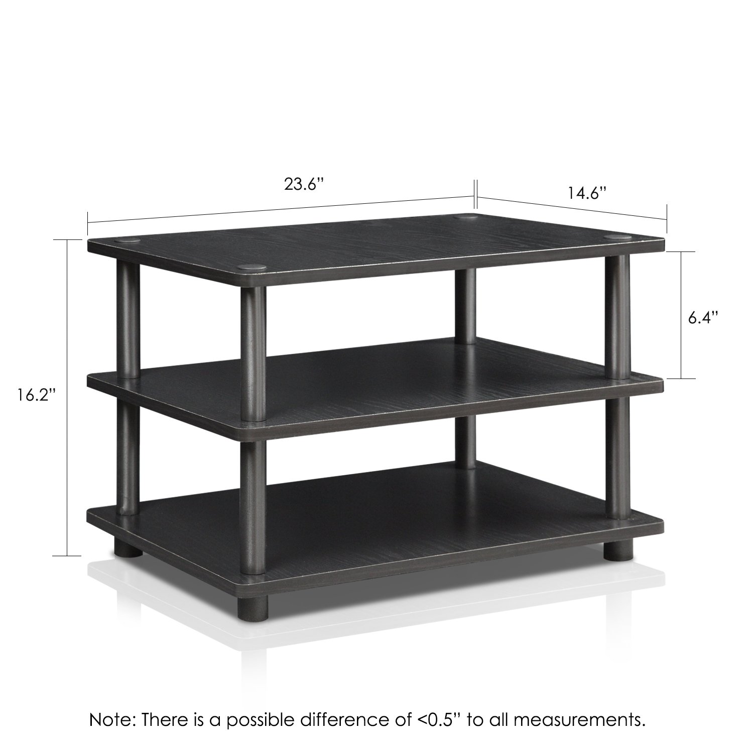 Foto 3 pulgar | Soporte para Tv Furinno Turn-n-tube 3 Niveles Negro- Venta Internacional