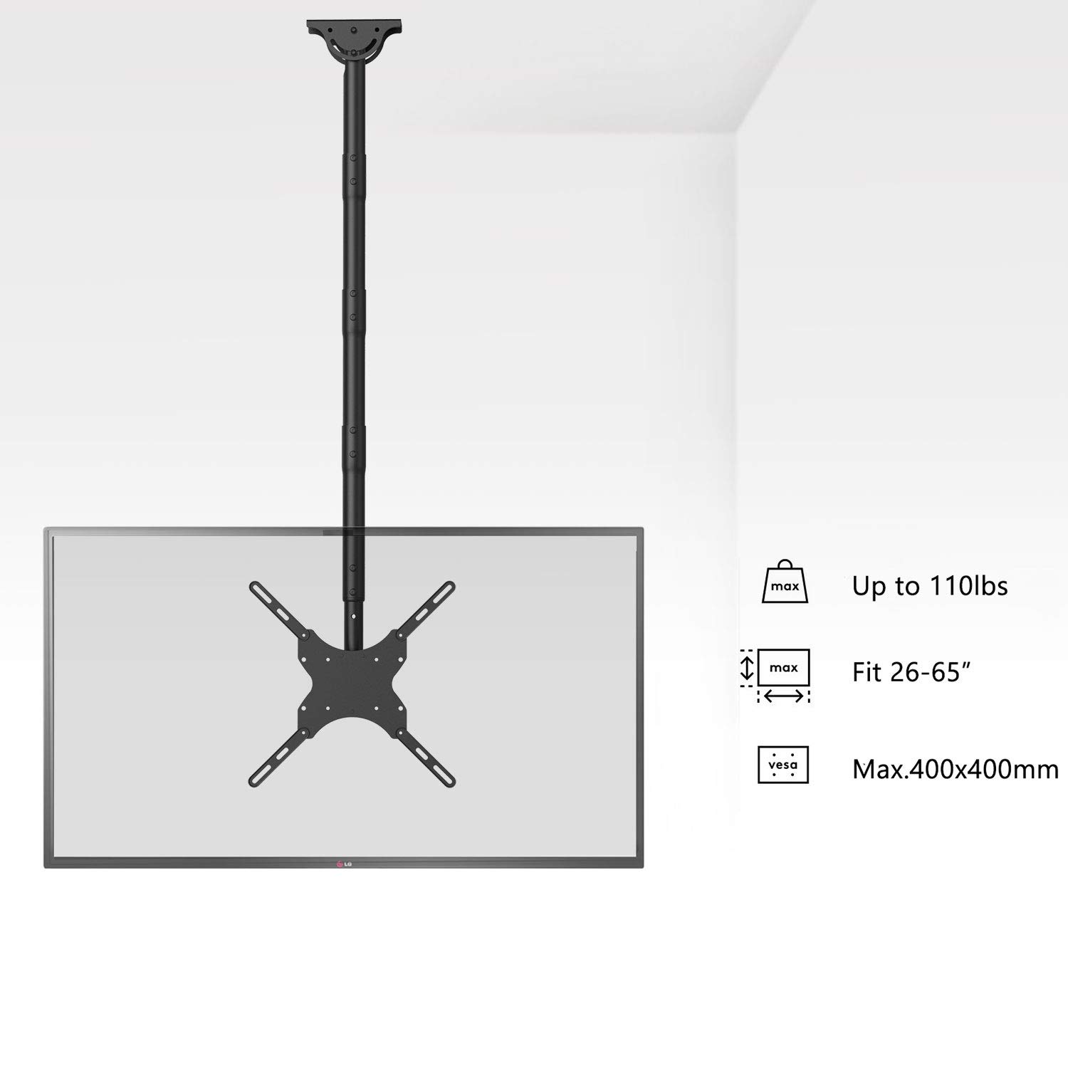 Foto 4 pulgar | Soporte De Tv De Techo Wali Cm2665xl Para Pantallas De 26 A 65 Pulgadas - Venta Internacional.