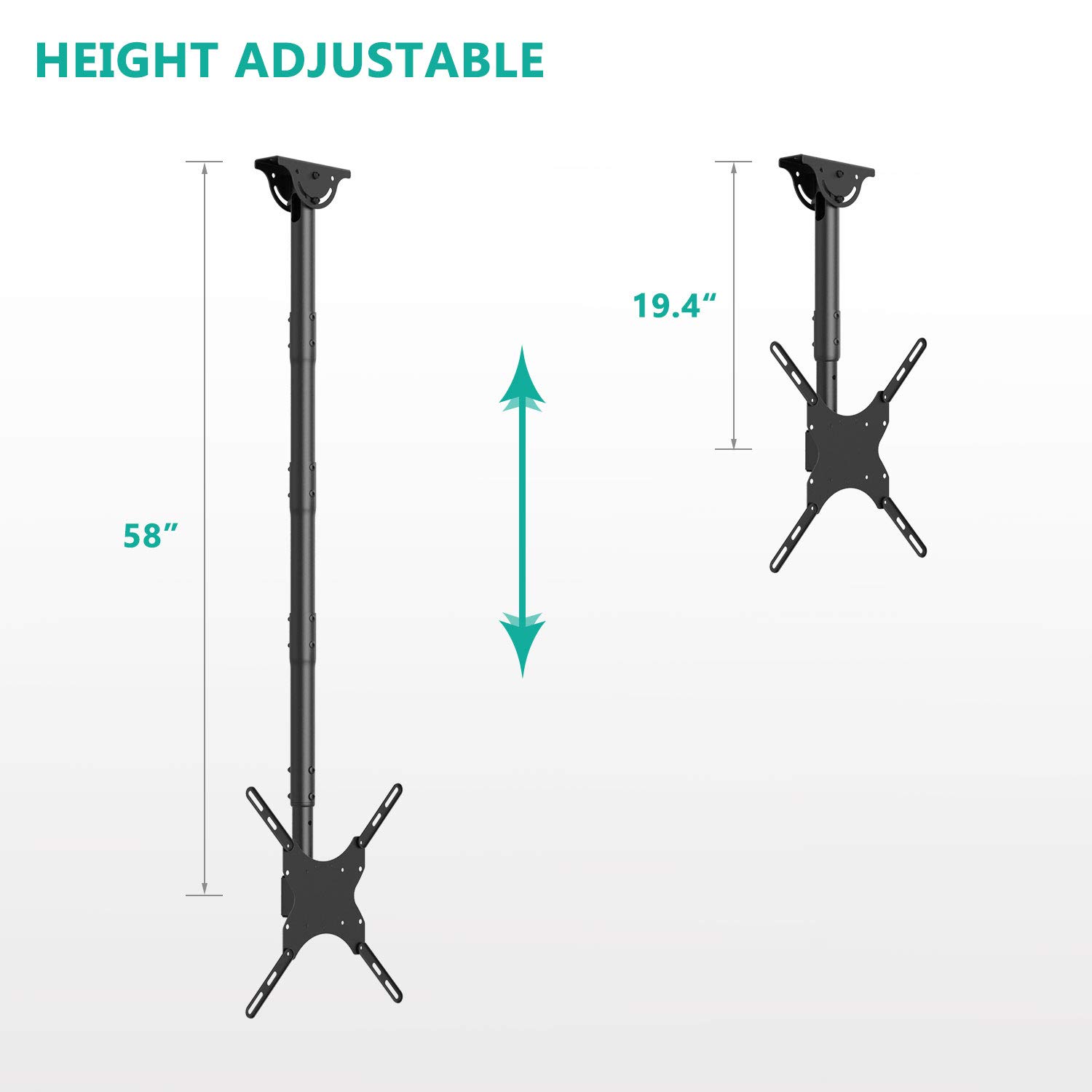 Foto 6 pulgar | Soporte De Tv De Techo Wali Cm2665xl Para Pantallas De 26 A 65 Pulgadas - Venta Internacional.