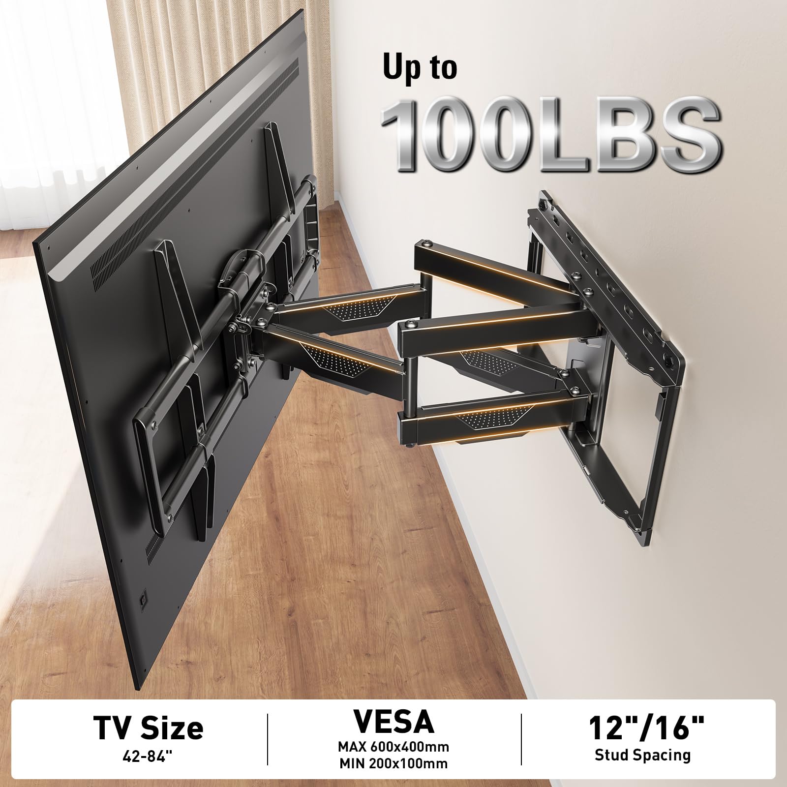 Foto 6 pulgar | Soporte De Pared Para Tv Dream, Certificado Ul, 42 — 84 Pulgadas, 100 Libras - Venta Internacional.