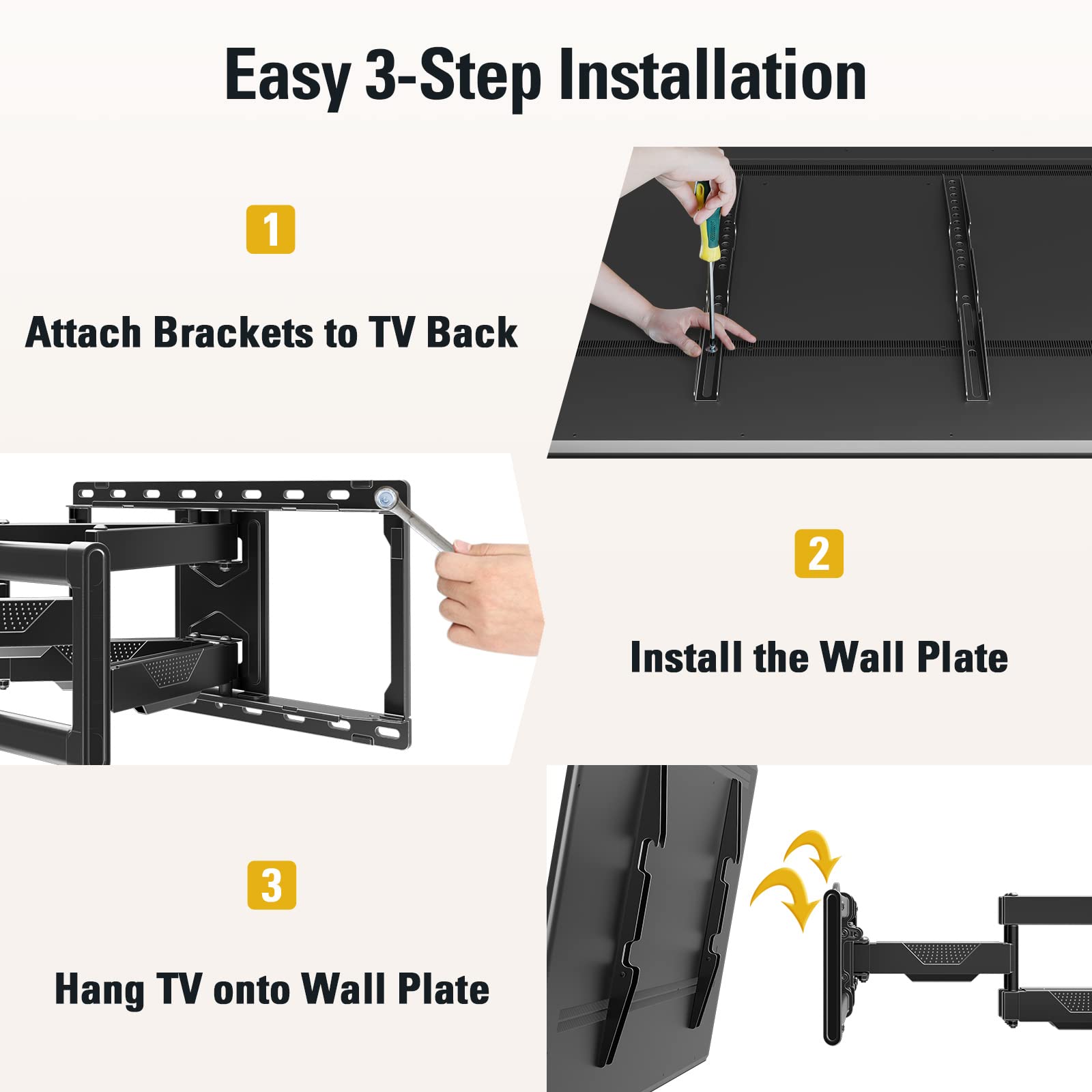 Foto 7 | Soporte De Pared Para Tv Dream, Certificado Ul, 42 — 84 Pulgadas, 100 Libras - Venta Internacional.