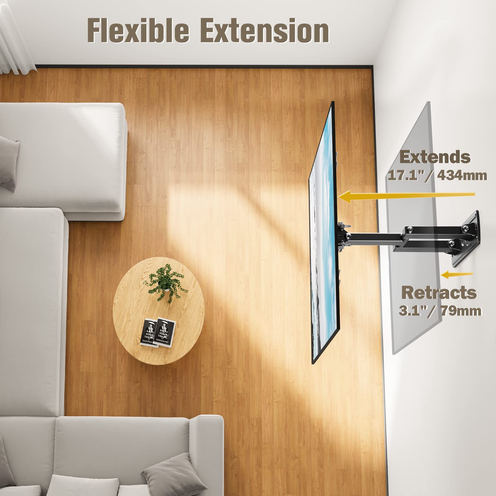 Foto 3 pulgar | Soporte De Pared Giratorio E Inclinable Para Tv Dream Md2377 26-55 Pulgadas - Venta Internacional.