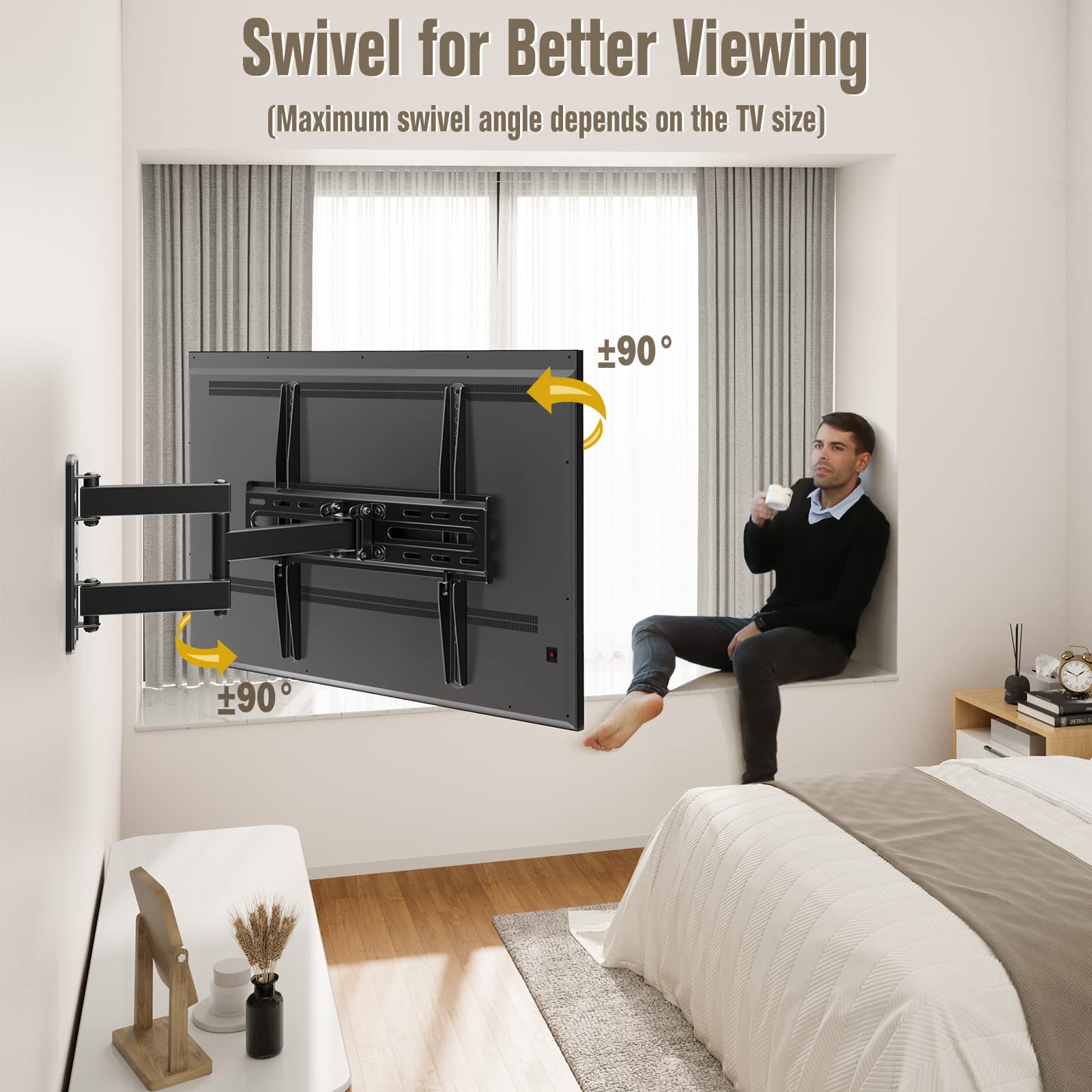 Foto 5 pulgar | Soporte De Pared Giratorio E Inclinable Para Tv Dream Md2377 26-55 Pulgadas - Venta Internacional.