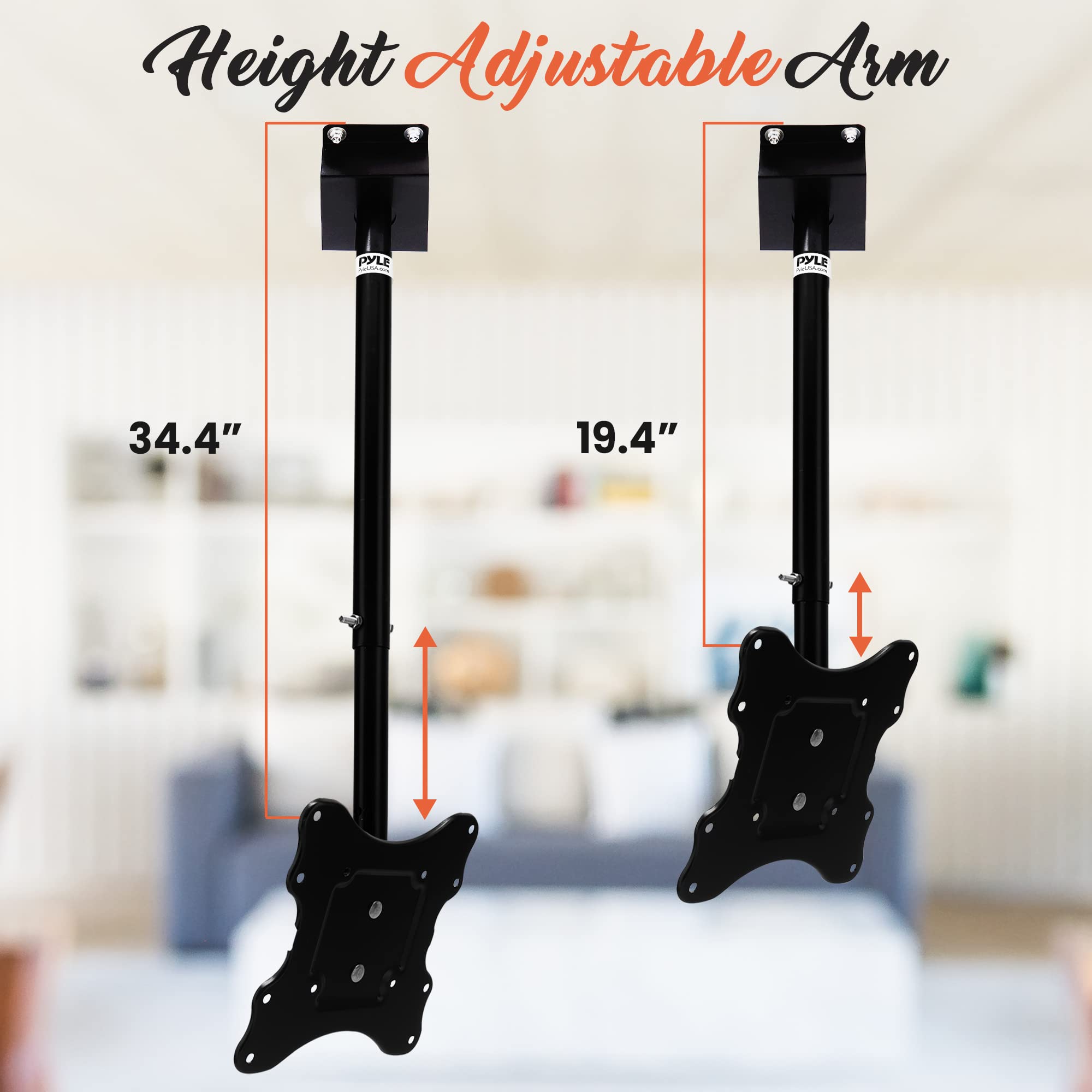 Foto 4 pulgar | Soporte De Techo Para Tv Pyle, Ajustable, 180º, 23-42 Pulgadas, 30 Kg - Venta Internacional.