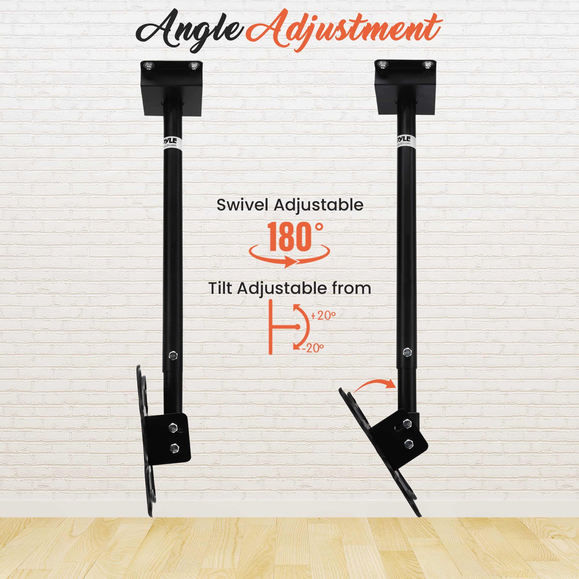Foto 6 pulgar | Soporte De Techo Para Tv Pyle, Ajustable, 180º, 23-42 Pulgadas, 30 Kg - Venta Internacional.