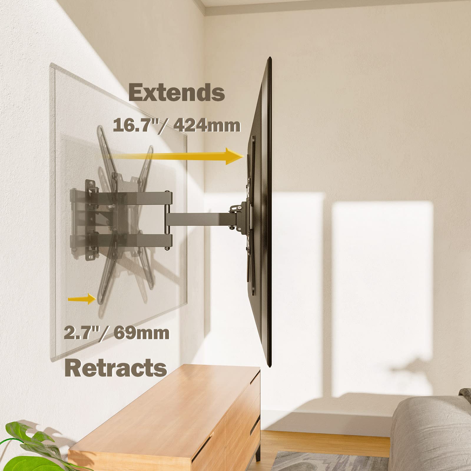 Foto 3 pulgar | Soporte De Pared Para Tv, Homologado Por La Ul, Para Televisores De 26 A 55 Pulgadas - Venta Internacional.