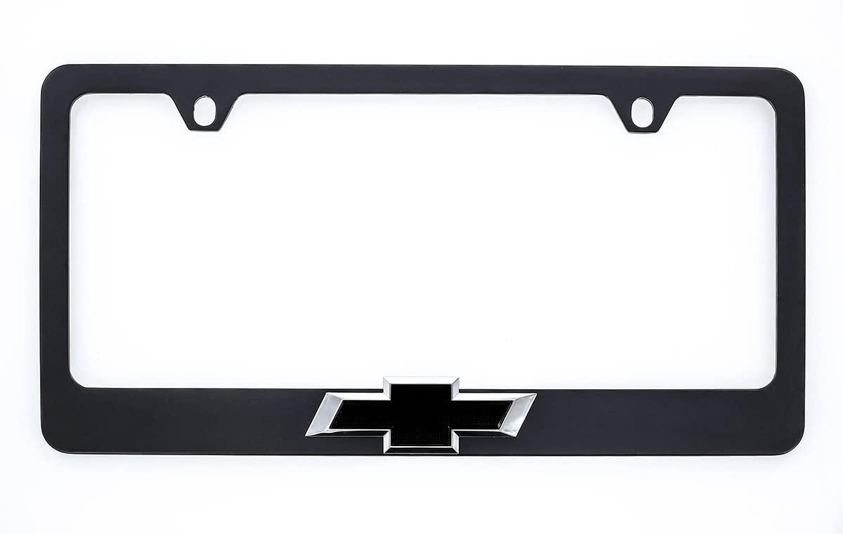 Foto 1 | Marco Para Matrícula Chevrolet, Color Negro Metálico, Con Corbatín 3d - Venta Internacional.