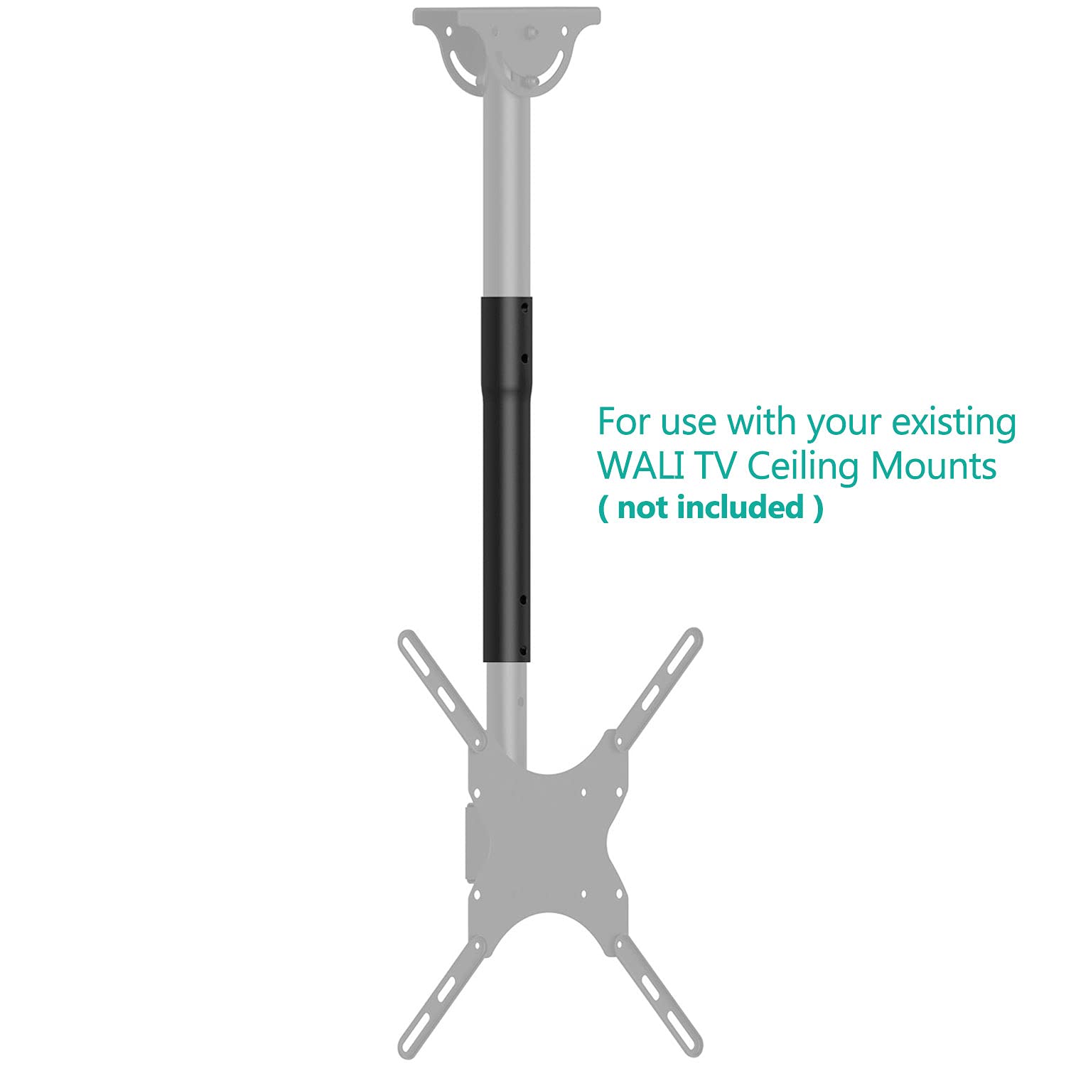 Foto 3 pulgar | Soporte De Techo Extendido Para Tv Wali Esp01, Color Negro - Venta Internacional.