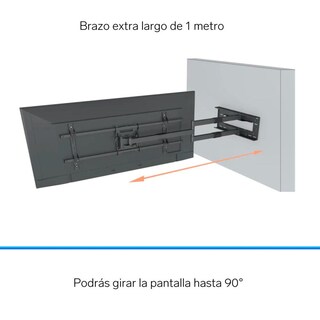 Foto 4 | Soporte Para Pantallas De 40'' A 80'' Con Brazo Articulado Largo (1 M)