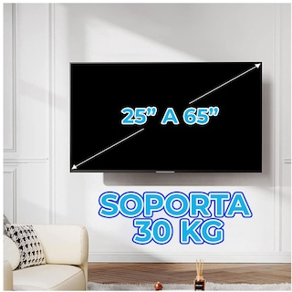 Foto 5 | Soporte Articulado De Tv Inclinable Para Montaje En Pared Compatible Con Pantallas De 25 A 65 Pulgadas