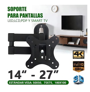 Foto 5 | Soporte Tv 24 Pulgadas Soporte Pantalla 14 Base Para Tele 27 Negro Soporte De Techo Para 24 Pulgadas Para Pantal