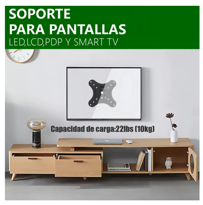 Foto 7 pulgar | Soporte Tv 24 Pulgadas Soporte Pantalla 14 Base Para Tele 27 Negro Soporte De Techo Para 24 Pulgadas Para Pantal