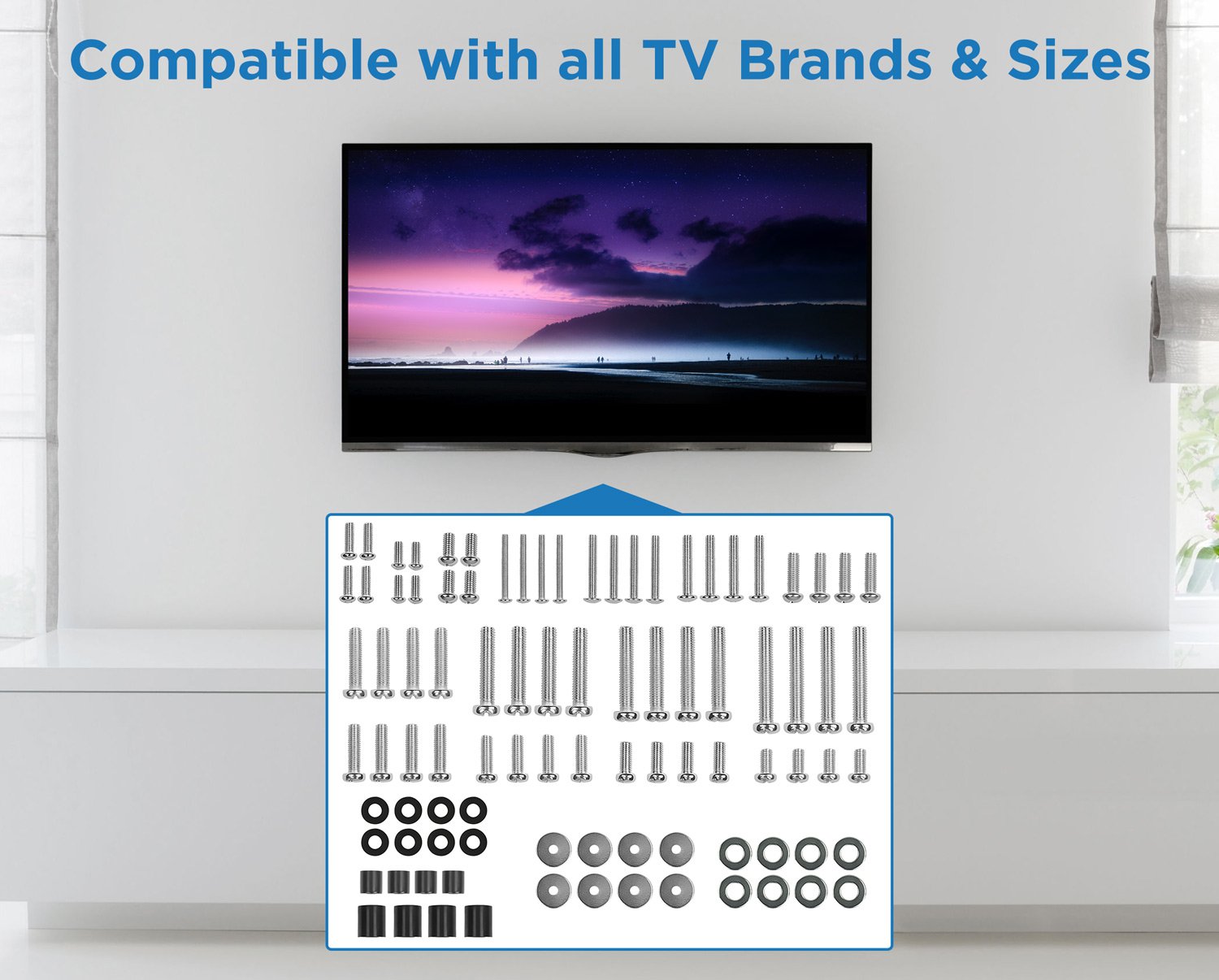 Foto 4 pulgar | Kit De Herrajes Para Montaje De Tv Mount-it! Mi-tvhwkit Universal Vesa - Venta Internacional.