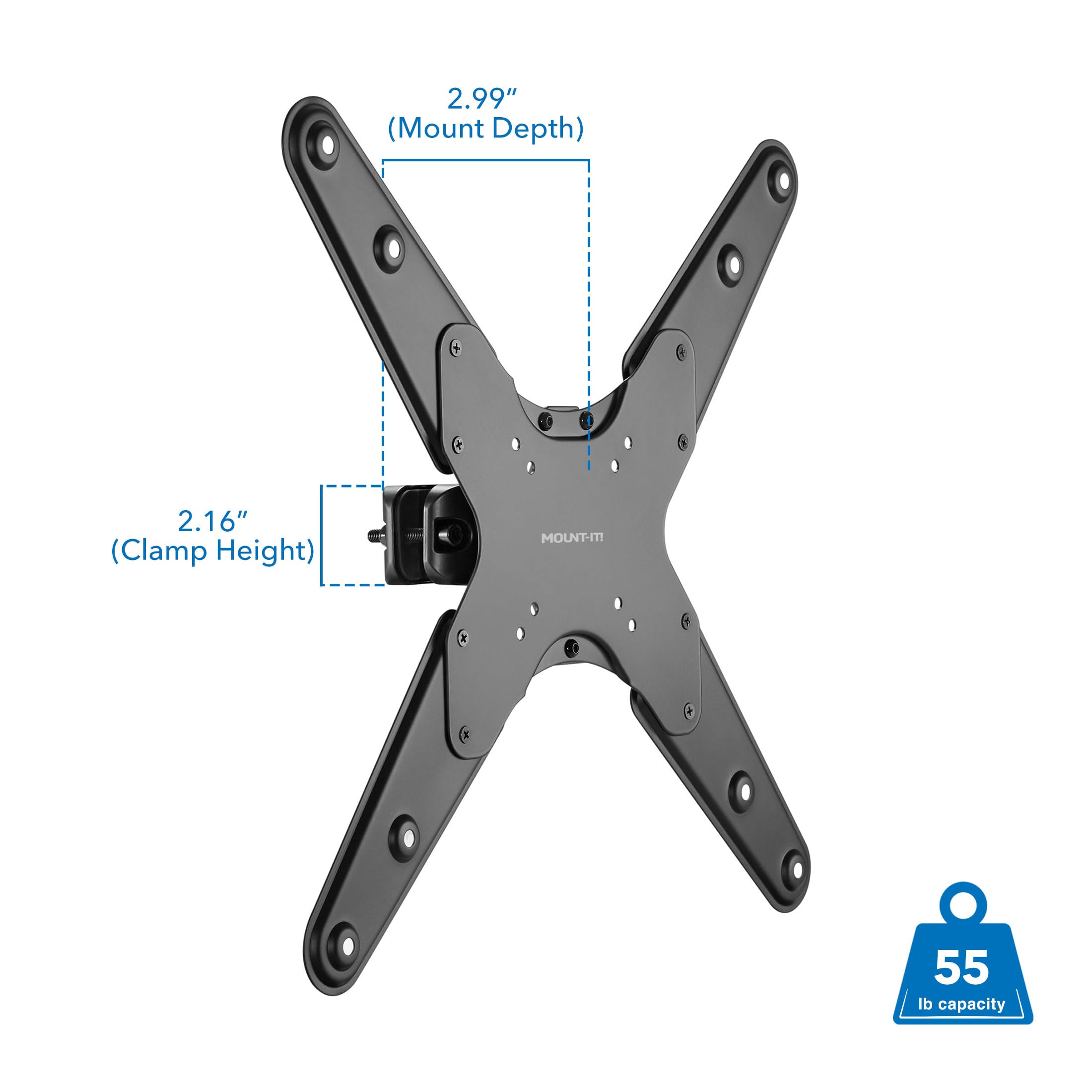 Foto 7 | Soporte Para Poste De Tv Mount-it! Se Adapta A 32 A 55 Pantallas Vesa De 75 X 75 A 400 X 400 - Venta Internacional.