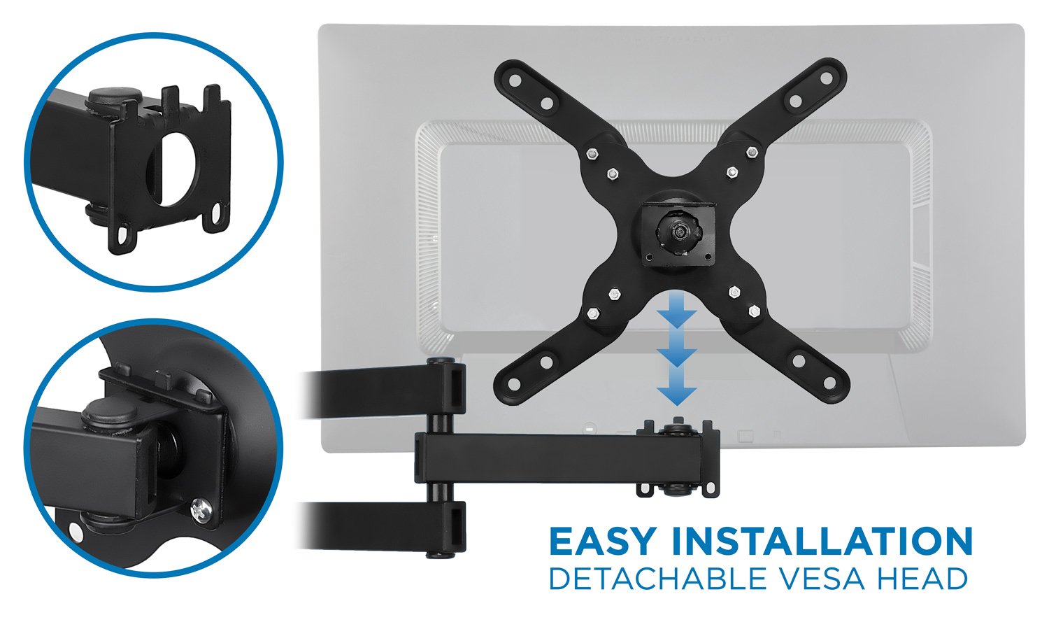 Foto 3 | Soporte De Pared Para Tv Mount-it! Mi-2042l Full Motion 15 - Venta Internacional.