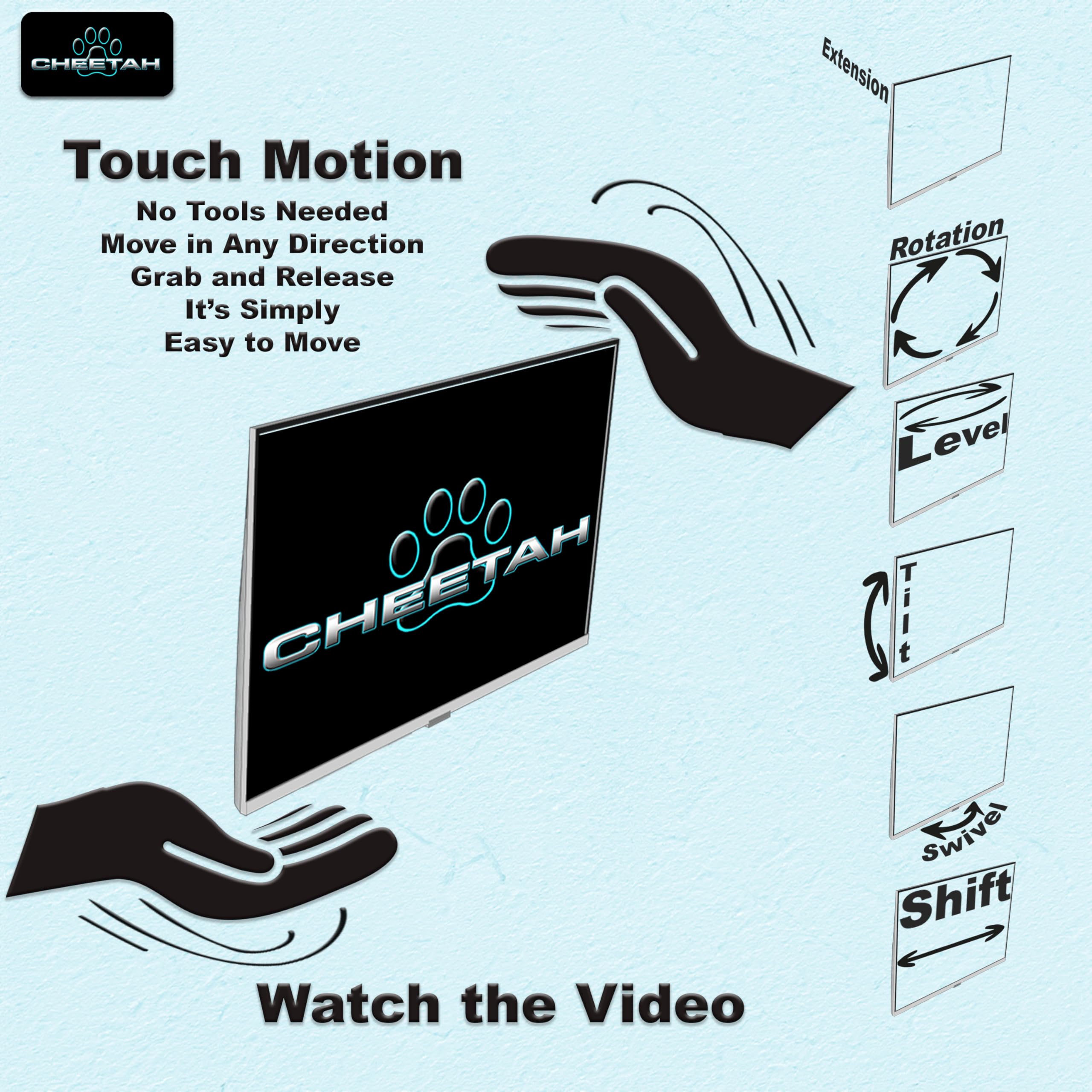 Foto 3 pulgar | Soporte De Pared Cheetah Touch Adjust Para Televisores De 12 A 32 Pulgadas - Venta Internacional.