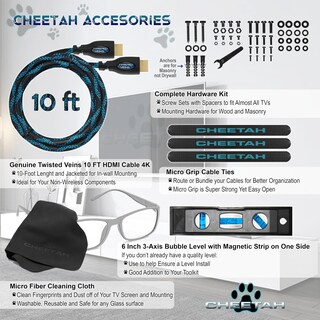 Foto 3 | Soporte De Pared Cheetah Touch Adjust Para Televisores De 12 A 32 Pulgadas - Venta Internacional.