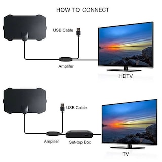 Foto 4 | Venta Internacional - Antena HDTV A-one color Negro Alcance 5000 Millas 4K HD Señal para TV Digital