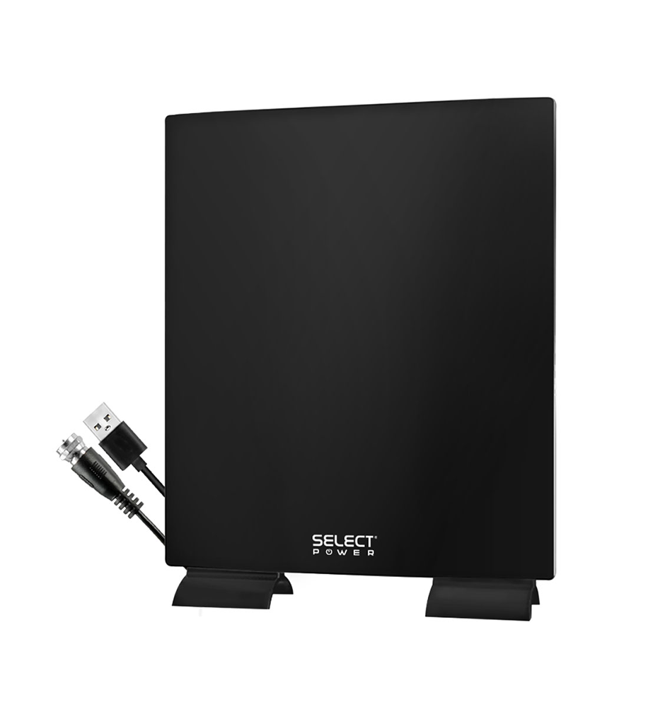 Antena Select Power Ant03-sp Negro Digital Hd Con Amplificador