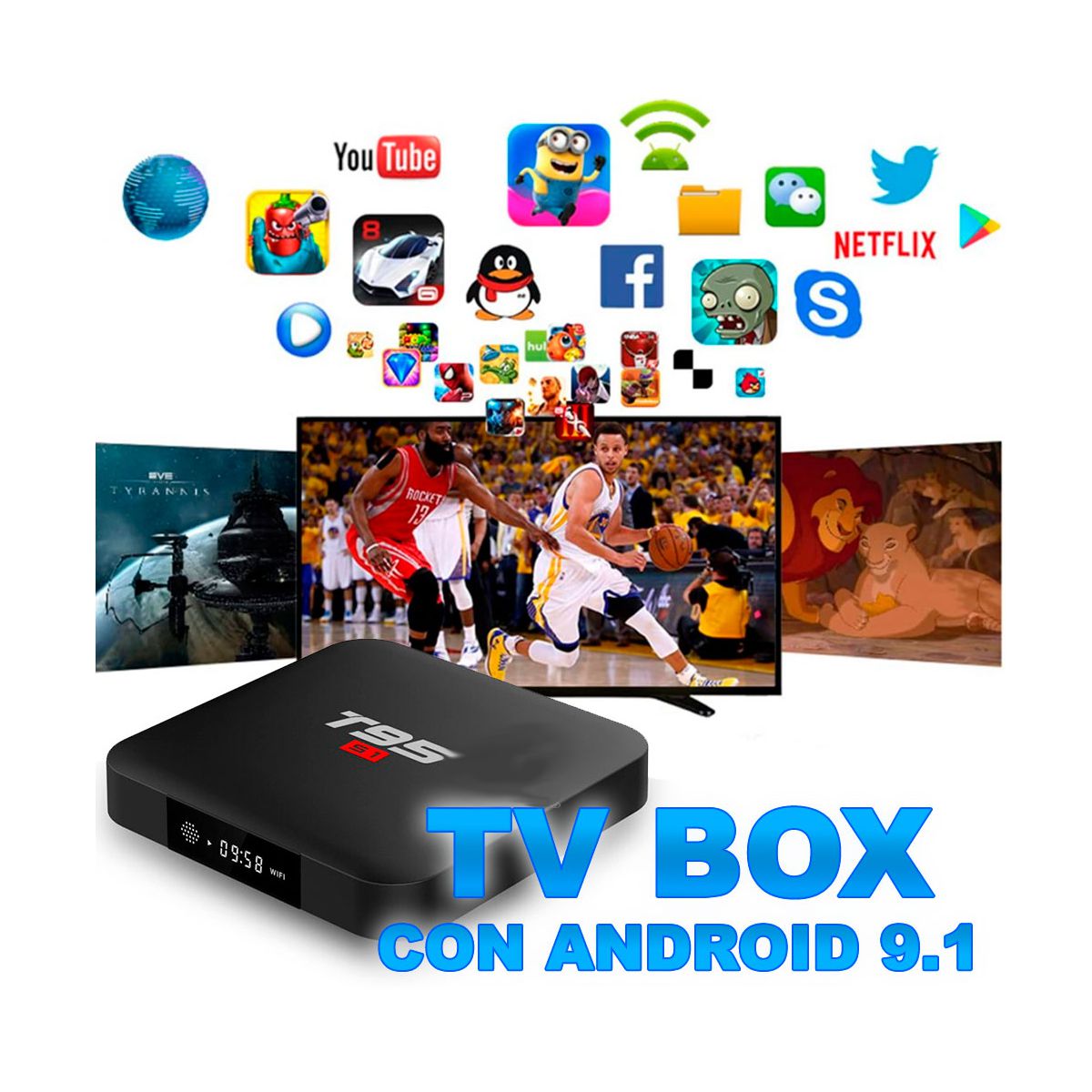 Foto 3 | Decodificador de Tv Elegate Jdht95s1 4K Android color Negro