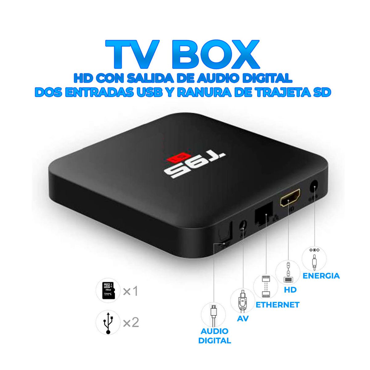 Foto 4 | Decodificador de Tv Elegate Jdht95s1 4K Android color Negro