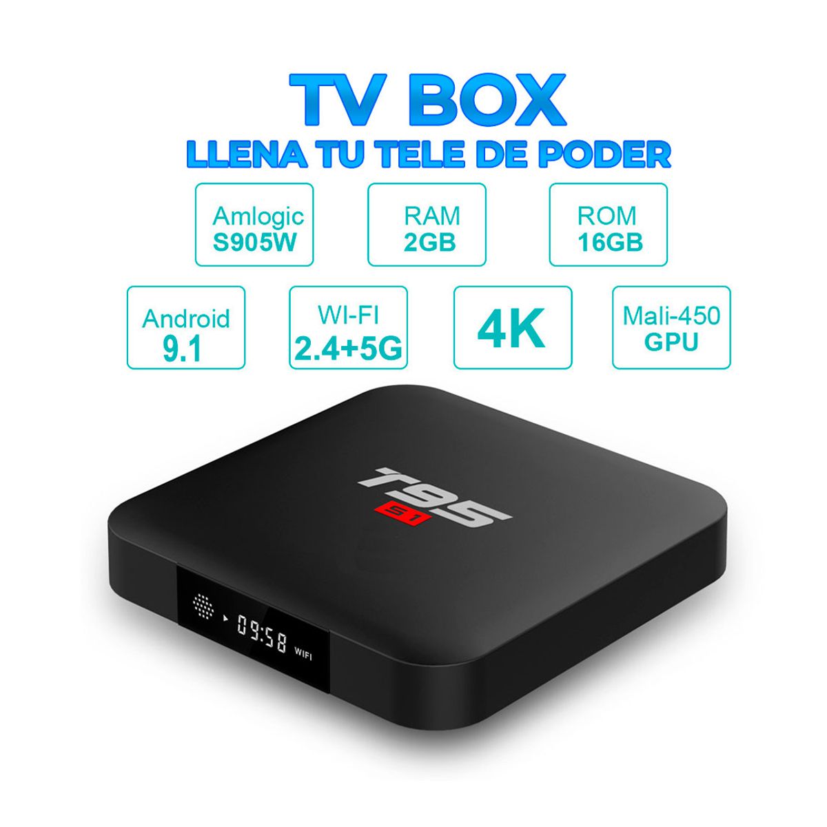 Foto 5 | Decodificador de Tv Elegate Jdht95s1 4K Android color Negro