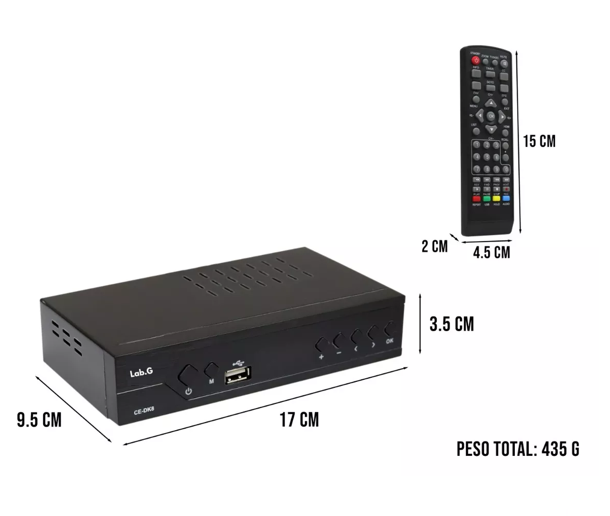 Foto 4 pulgar | Decodificador De Tv Digital Análoga Con Salida Hdmi Negro