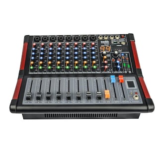 Foto 2 | Mezcladora Amplificada Romms CHPMX-8CH Negra 8 Canales DSP USB Bluetooth 250w RMS