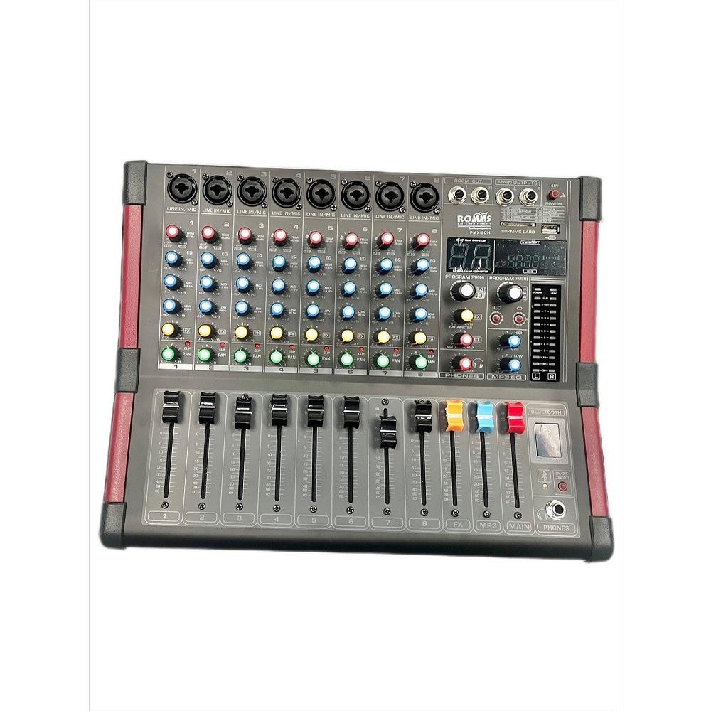 Foto 3 | Mezcladora Amplificada Romms CHPMX-8CH Negra 8 Canales DSP USB Bluetooth 250w RMS