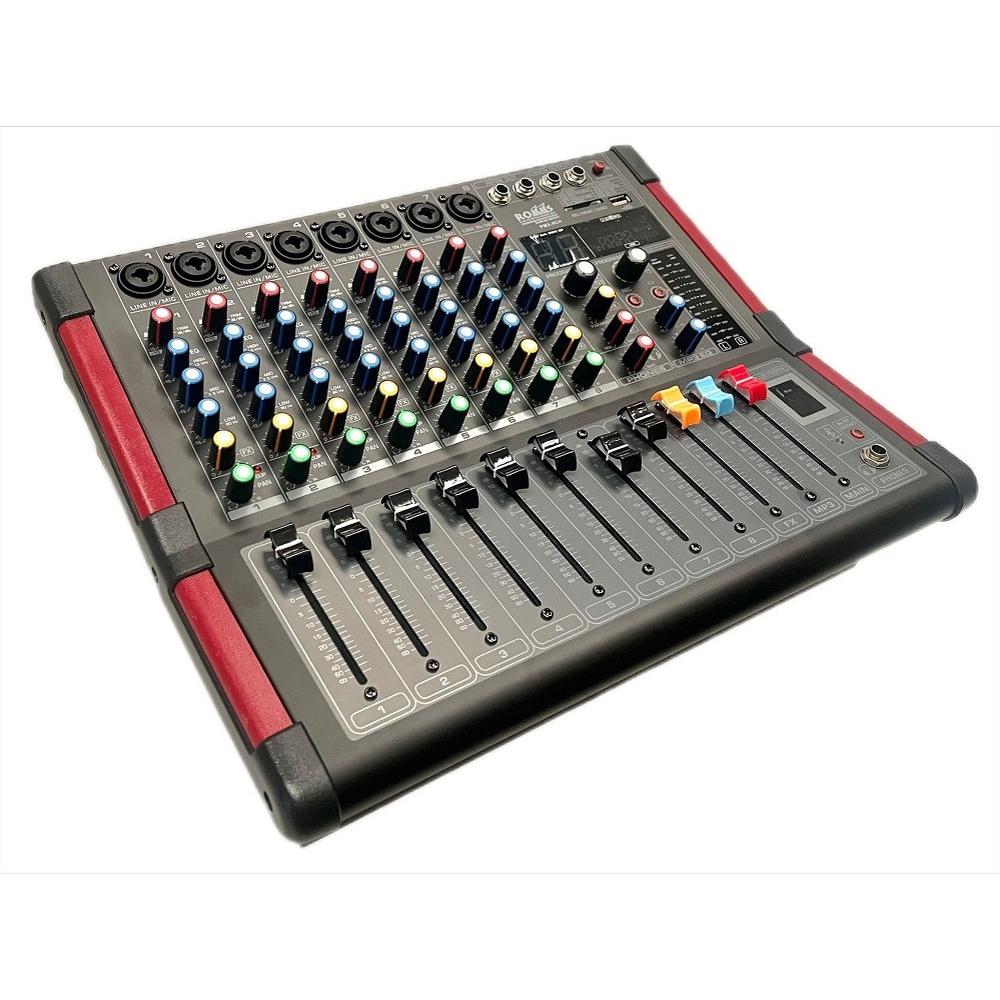 Foto 6 | Mezcladora Amplificada Romms CHPMX-8CH Negra 8 Canales DSP USB Bluetooth 250w RMS