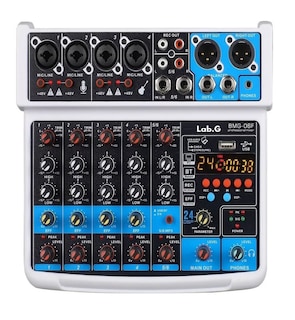 Foto 1 | Mezclador De Dj 06f De 6 Canales Usb /bluetooth/48 V/d Blanco