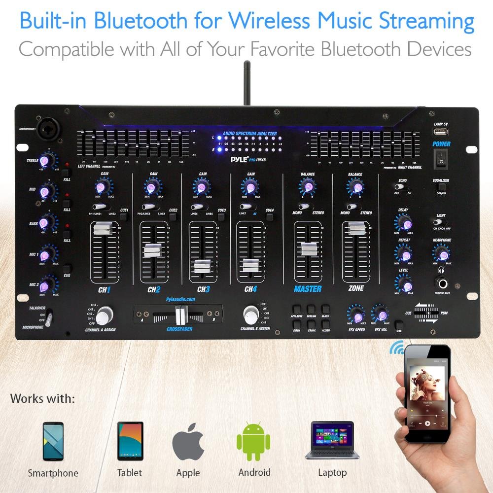 Foto 5 pulgar | Controlador Dj Mezclador De 6 Canales Pyle Pyd1964b.5 Con Bluetooth - Venta Internacional.