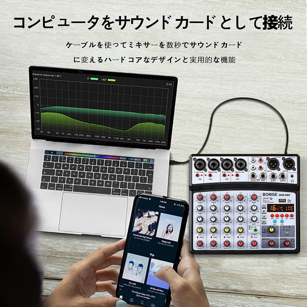 Foto 4 pulgar | Mezclador De Sonido De Audio Bomge Consola De Mezclas Digital Para Dj De 6 Canales - Venta Internacional.