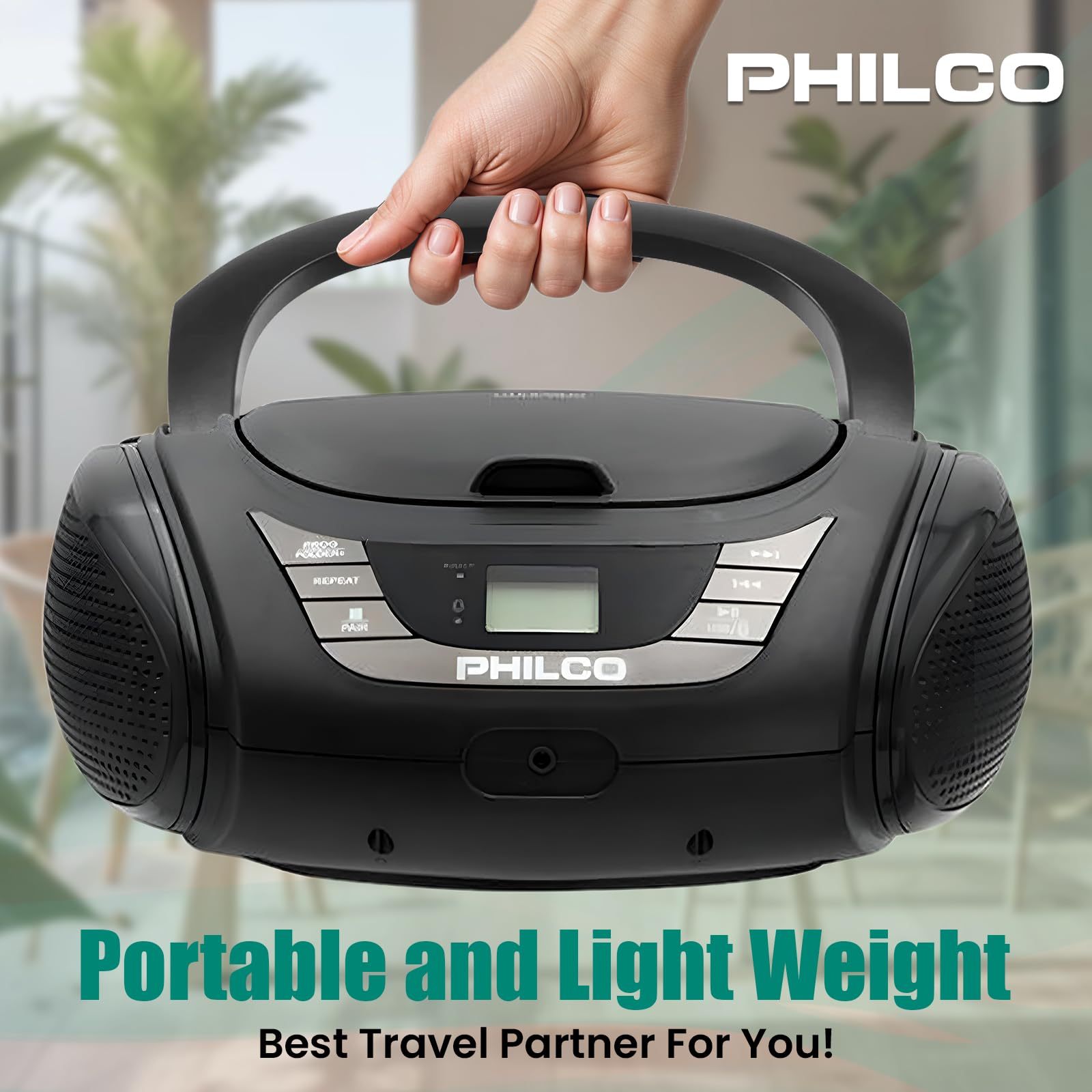 Foto 7 pulgar | Boombox Bluetooth Portátil Philco Con Reproductor De Cd - Venta Internacional.