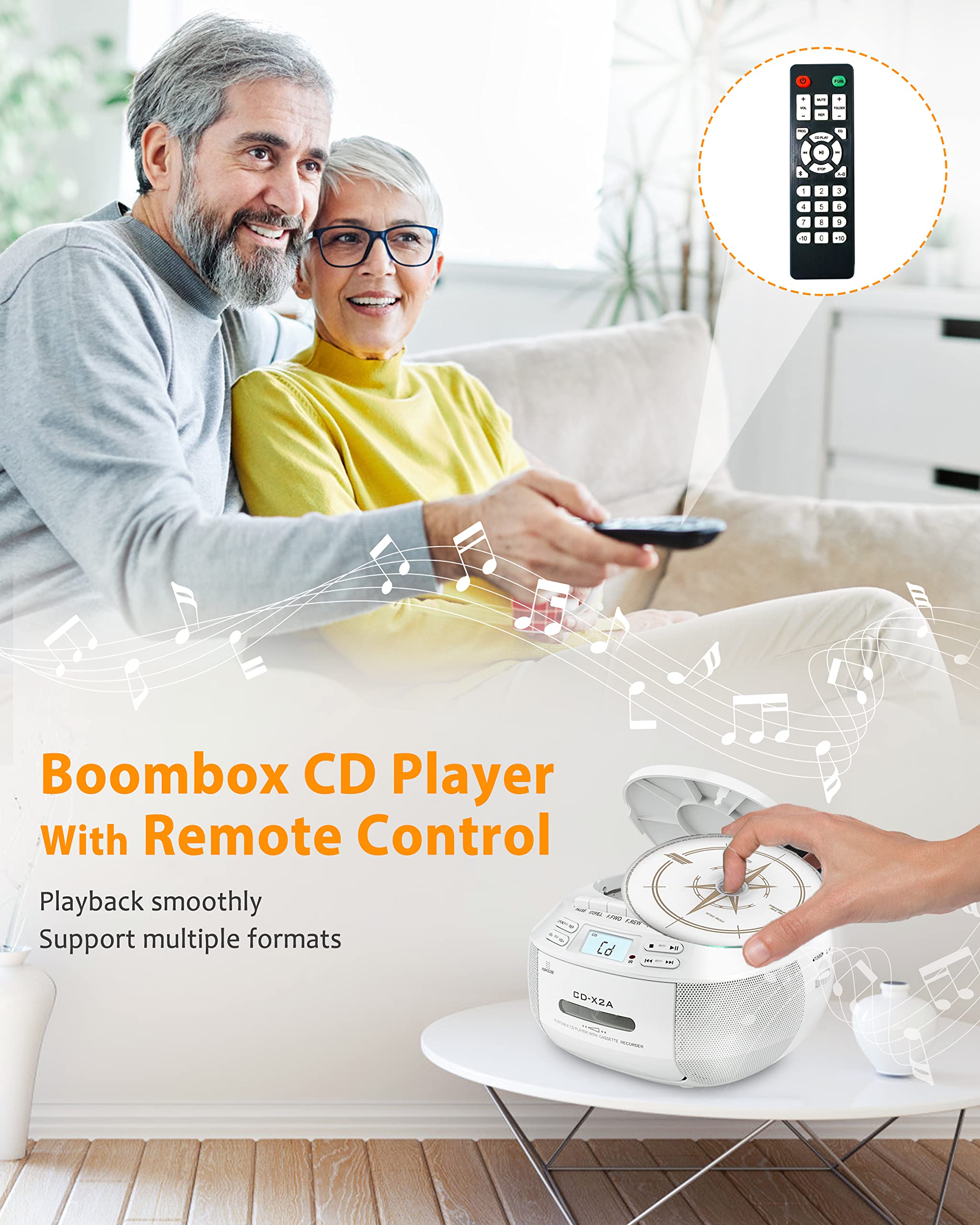 Foto 3 pulgar | Reproductor De Cd, Reproductor De Casetes Boombox Combo Greadio Con Bluetooth - Venta Internacional.