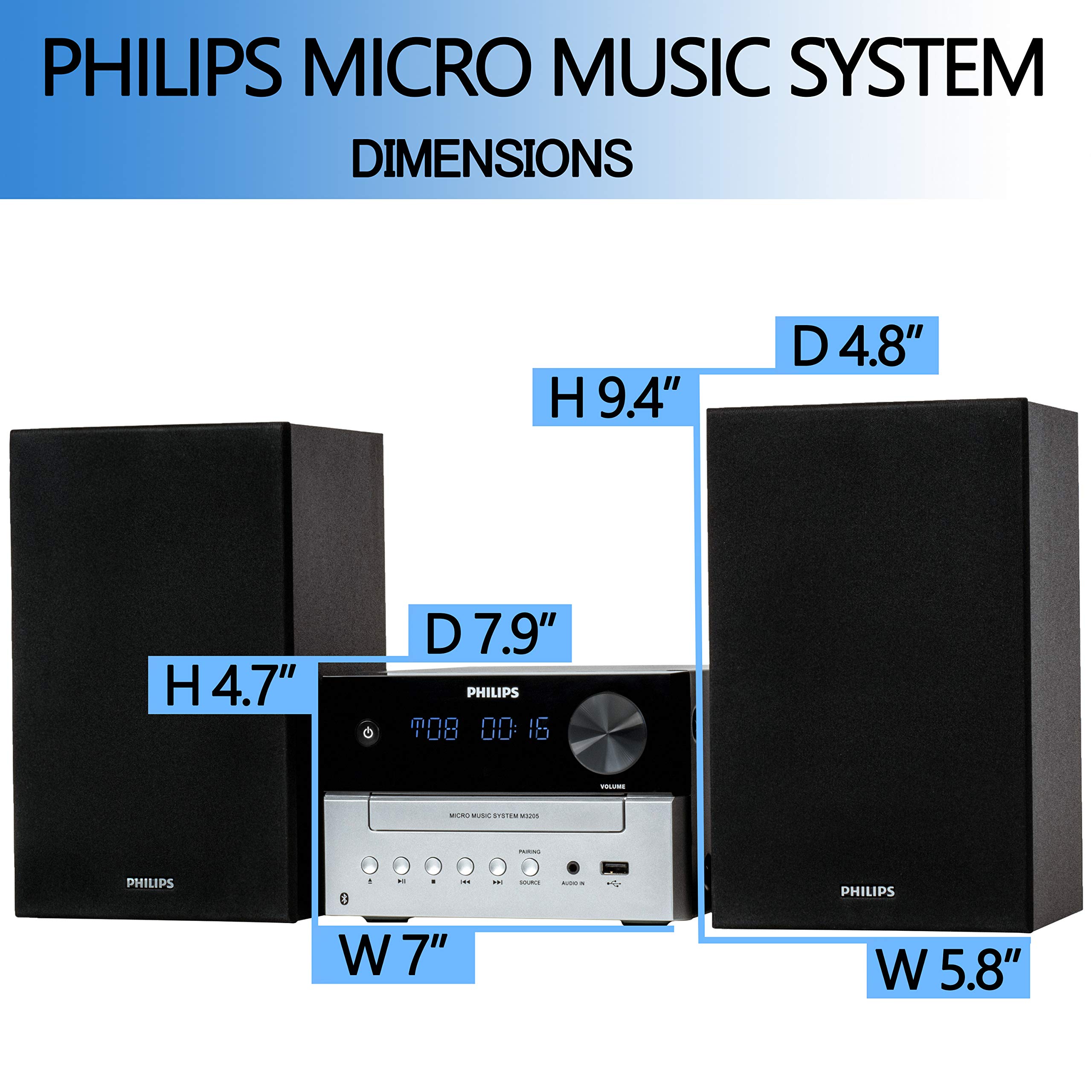 Foto 7 pulgar | Reproductor de Cd y Sistema Estéreo Philips Compact Radio Player - Venta Internacional