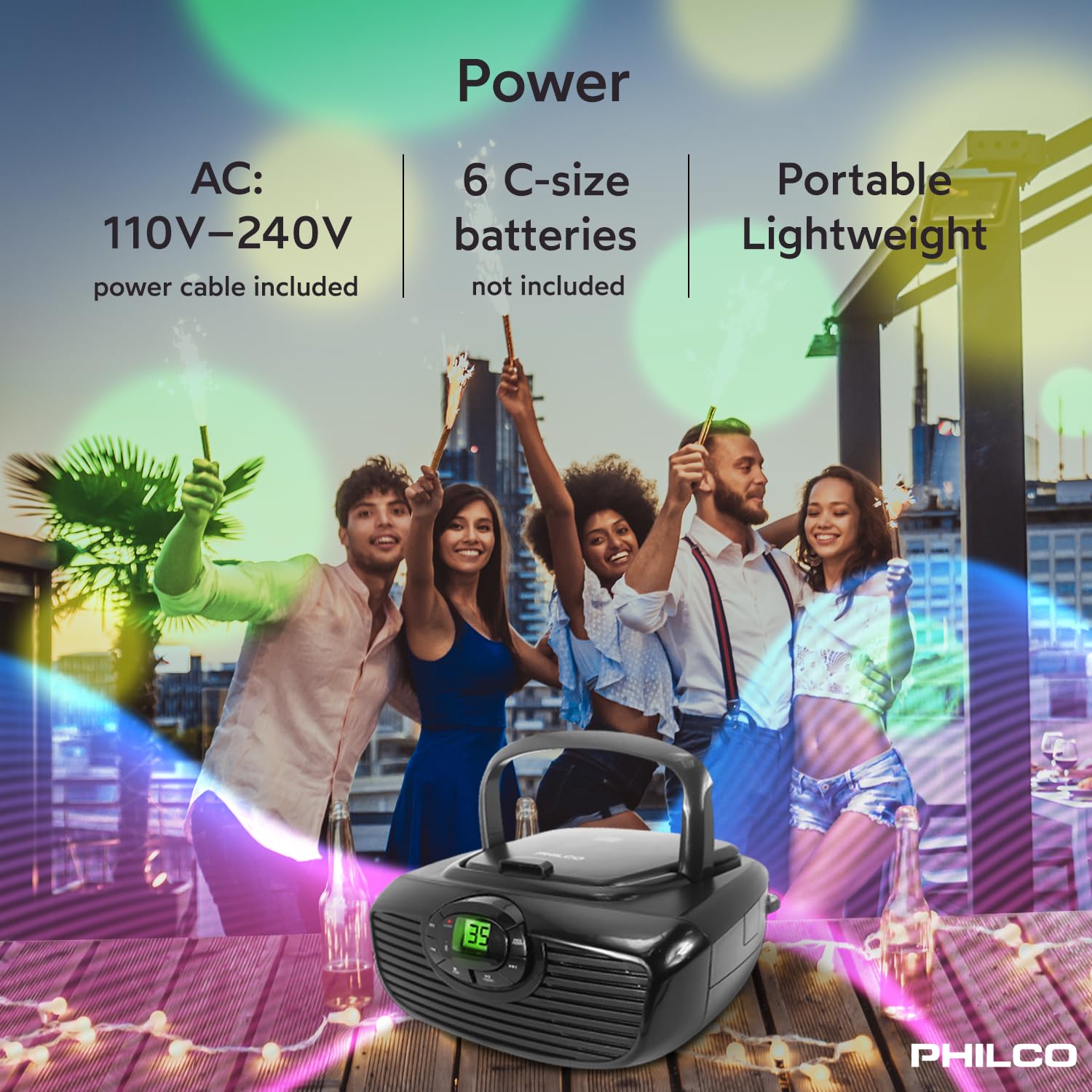 Foto 7 pulgar | Reproductor De Cd Portátil Boombox Philco Retro Bluetooth Con Bluetooth - Venta Internacional.