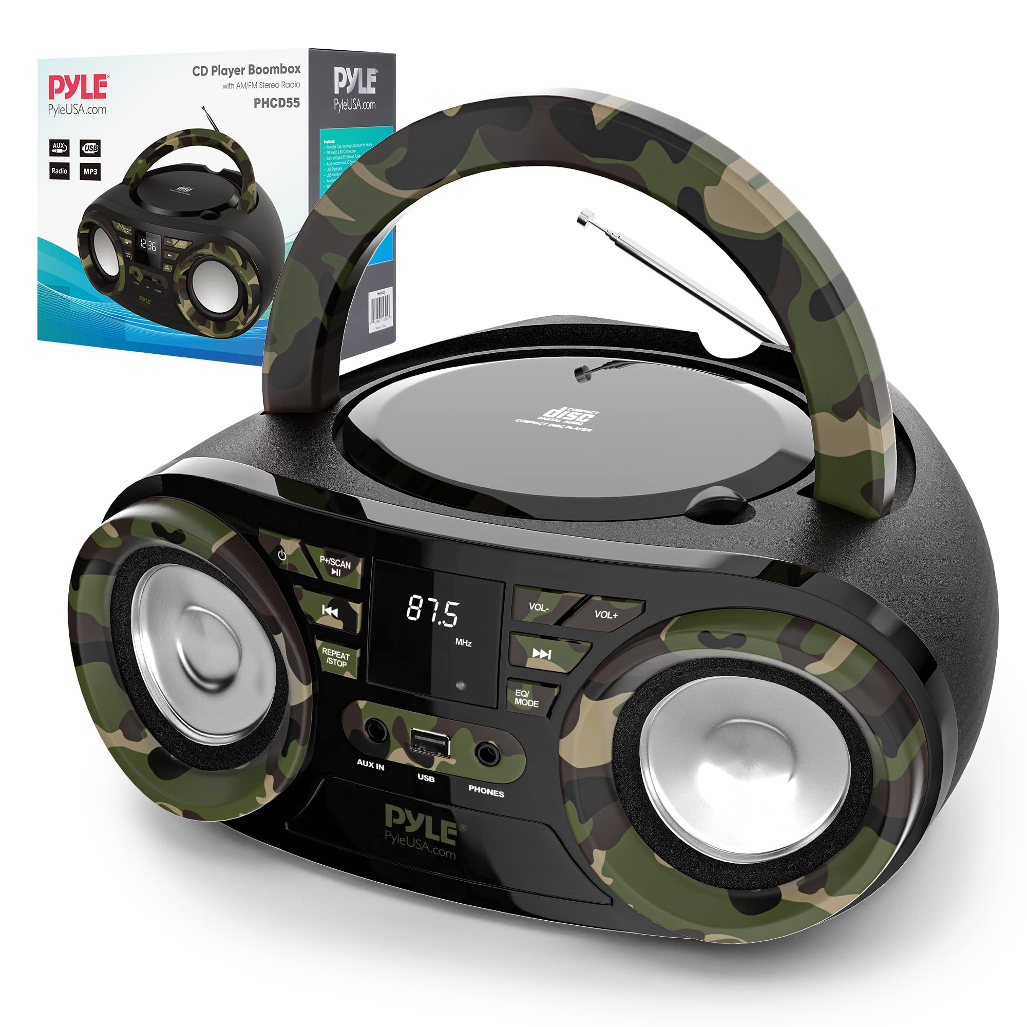Foto 2 pulgar | Reproductor de CD Portátil Pyle 50 W de Potencia Máxima con Bluetooth 5.0 - Venta Internacional