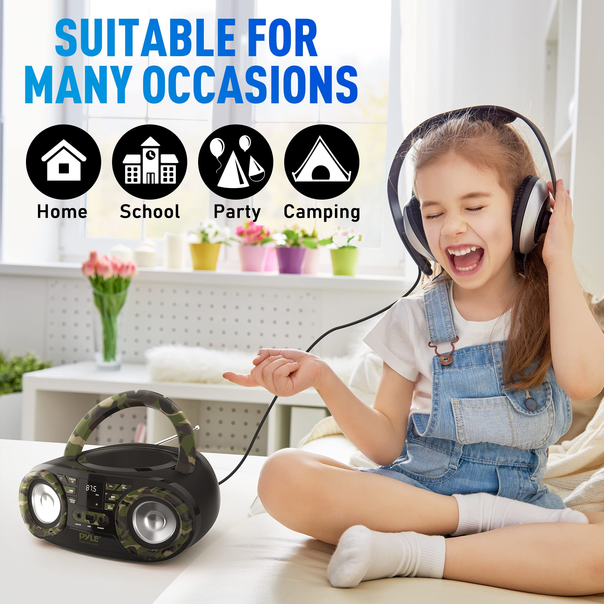 Foto 7 pulgar | Reproductor de CD Portátil Pyle 50 W de Potencia Máxima con Bluetooth 5.0 - Venta Internacional