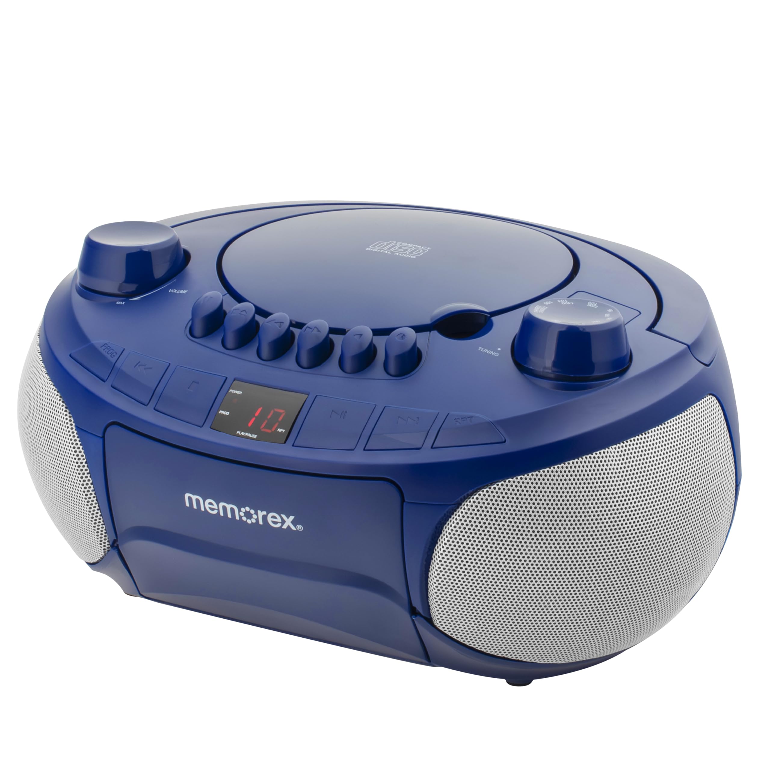 Reproductor Portátil Estéreo Memorex Am/fm De Casete Cd Azul - Venta Internacional.