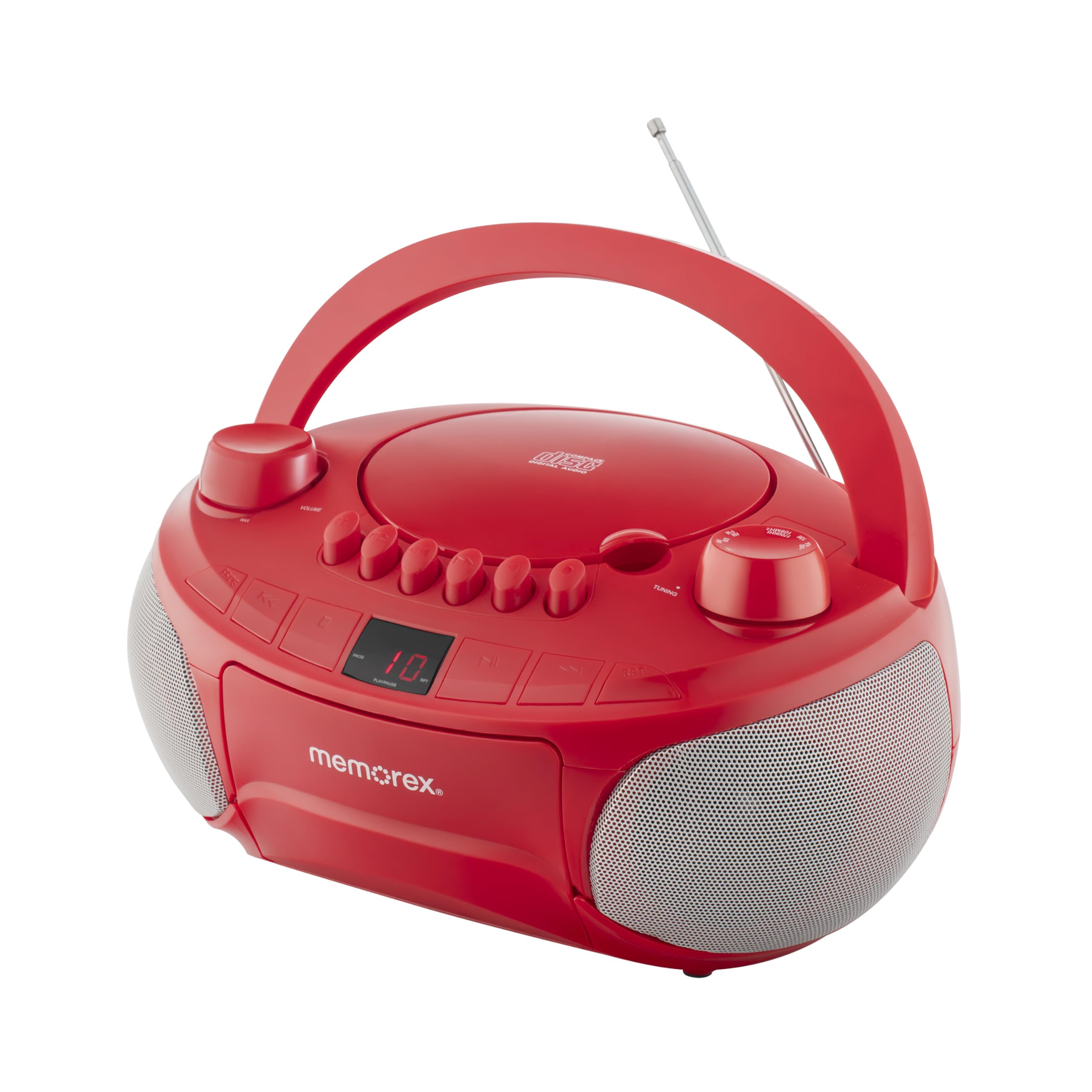 Reproductor Portátil Estéreo Memorex Am/fm De Casete Cd Rojo - Venta Internacional.