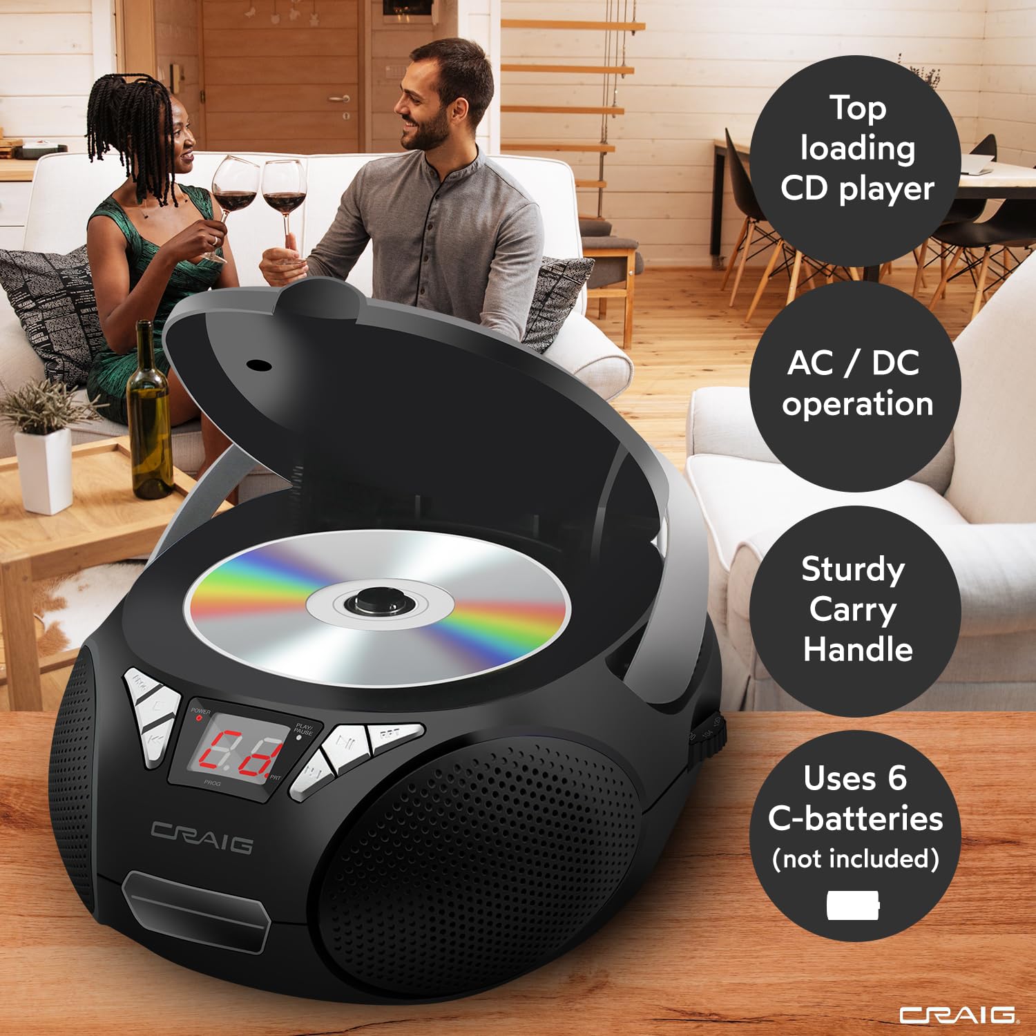 Foto 3 | Caja De Cd Portátil Craig Cd6925 Con Tecnología Bluetooth - Venta Internacional.