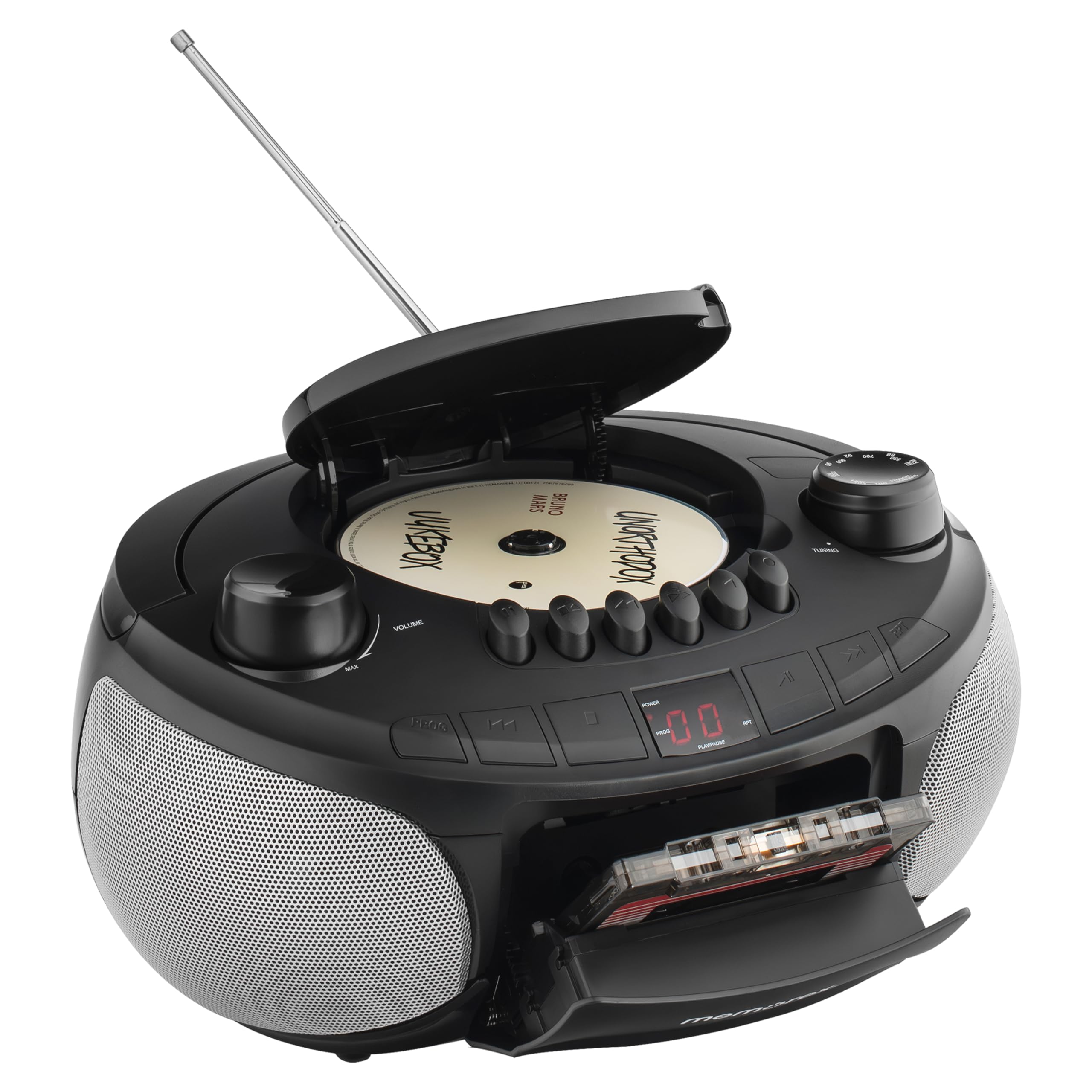 Foto 4 pulgar | Reproductor De Cd Portátil Memorex Am/fm Con Casete Negro - Venta Internacional.