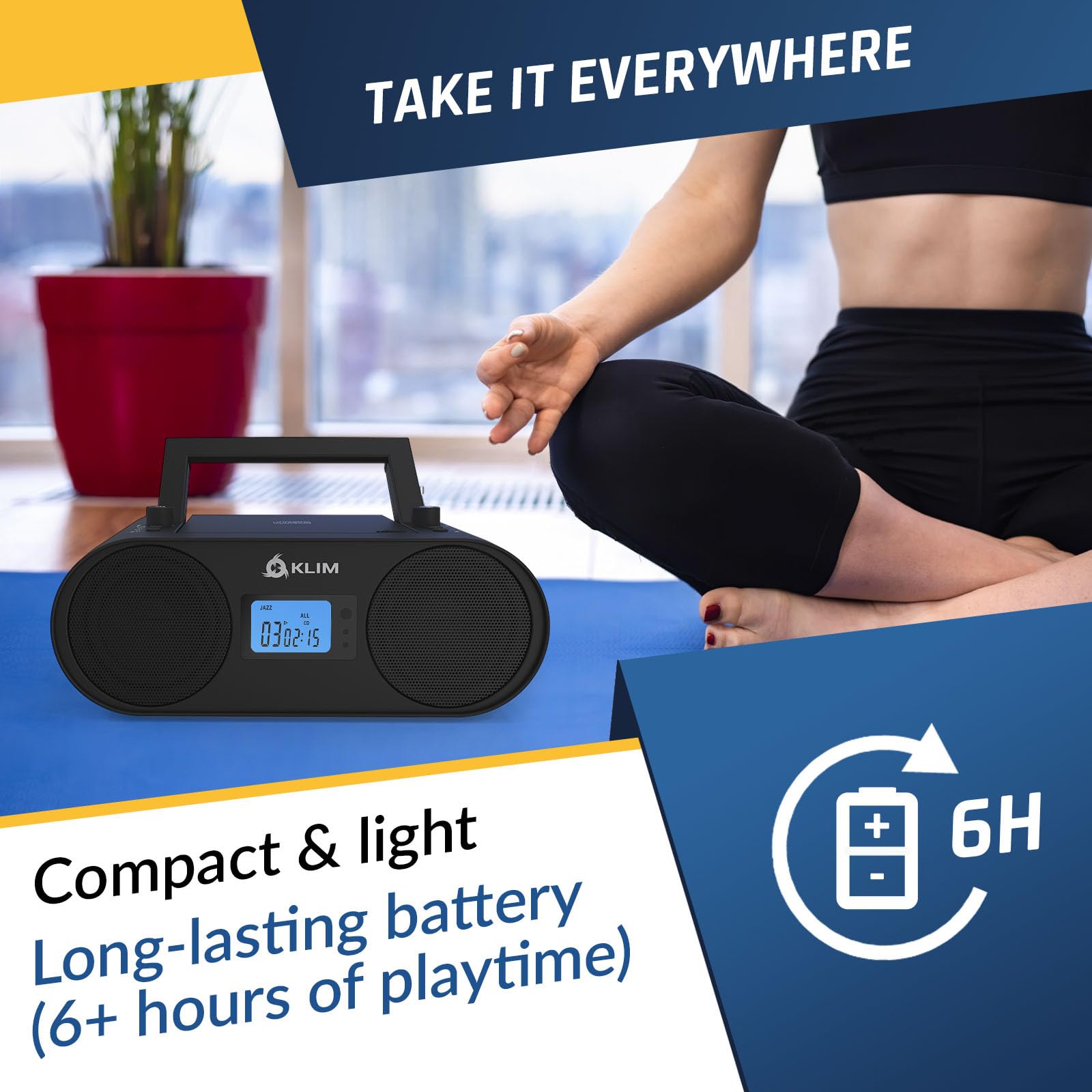Foto 5 | Reproductor De Cd Portátil Boombox Klim Boombox B4 Con Bluetooth - Venta Internacional.